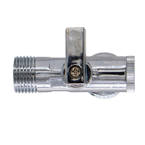 Кран шаровой для бытовых приборов угл. 1/2"х3/4" ш/ш с фильтром и отражат. бабочка, хромированный СТМ Кран шаровой для бытовых приборов угл. 1/2"х3/4" ш/ш с фильтром и отражат. бабочка, хромированный СТМ