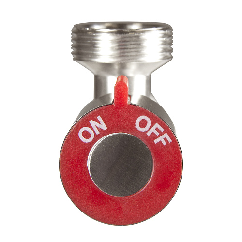 Кран для бытовых приборов угл. 1/2"х3/4" ш/ш с отражат. нерж. сталь СТМ