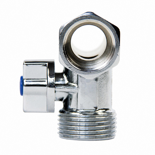 Кран шаровой для бытовых приборов 1/2"x3/4"x1/2" г/ш/ш  бабочка, хромированный СТМ