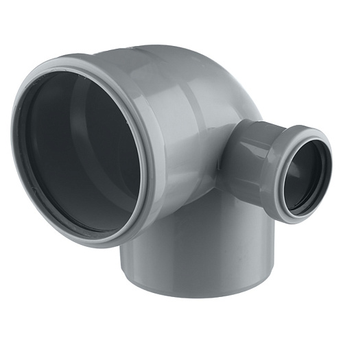 Тройник канализационный перех. универсал. 90 град. DN 110х50 правый Тройник канализационный перех. универсал. 90 град. DN 110х50 правый