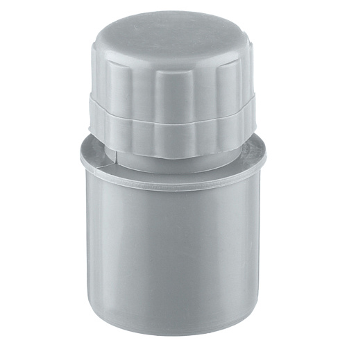 Клапан вакуумный (аэратор) серый канализационный DN50