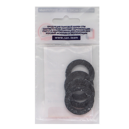 Прокладка 1" паронит 30х19х2 мм (4шт) СТМ Прокладка 1" паронит 30х19х2 мм (4шт) СТМ