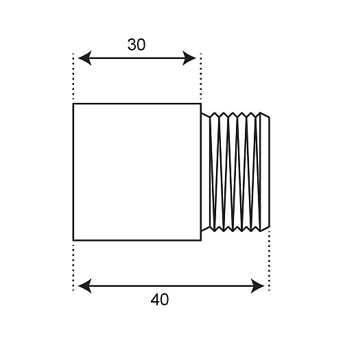 Удлинитель труб латунный  1/2" г/ш x 30 мм CTM Удлинитель труб латунный  1/2" г/ш x 30 мм CTM