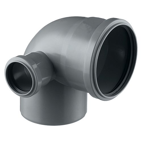 Тройник канализационный перех. универсал. 90 град. DN 110х50 левый Тройник канализационный перех. универсал. 90 град. DN 110х50 левый