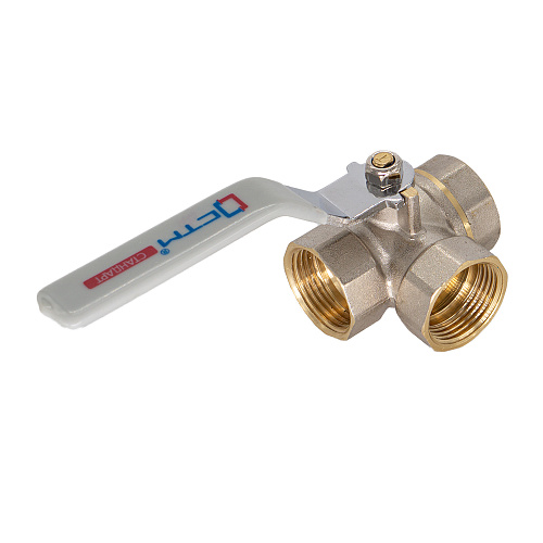 Кран шаровой для воды 1/2" трехходовой, тип T рычаг СTM СТАНДАРТ Кран шаровой для воды 1/2" трехходовой, тип T рычаг СTM СТАНДАРТ