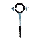 Хомут 3/8" (15-19мм) металлорезиновый с дюбелем и шурупом CTM_2