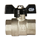 Кран шаровой для воды 1/2" г/г бабочка,  никель,  ONDO_3