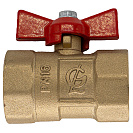 Кран шаровой для воды 3/4" г/г бабочка ГАЛЛОП ПРАКТИК 130_1