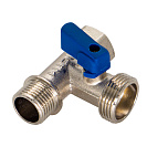 Кран шаровой для бытовых приборов 1/2"x3/4"x1/2" г/ш/ш флажок,  никел. СТМ_2