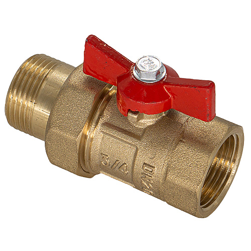 Кран шаровой для воды 1/2" с накидной гайкой бабочка ГАЛЛОП 132