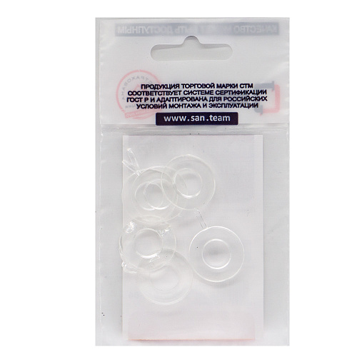 Прокладка 1/2" силикон 19х10х2 мм (6шт) СТМ Прокладка 1/2" силикон 19х10х2 мм (6шт) СТМ