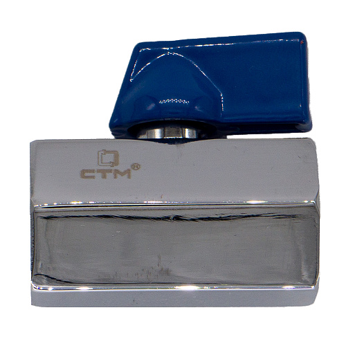 Кран шаровой мини для воды 1/2" г/г флажок, хромированный СТМ