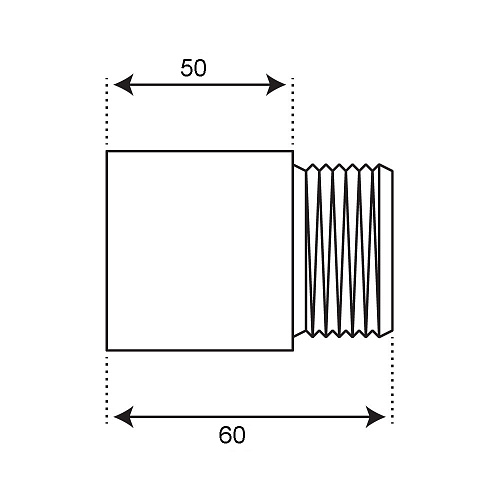 Удлинитель труб латунный  1/2" г/ш x 50 мм CTM