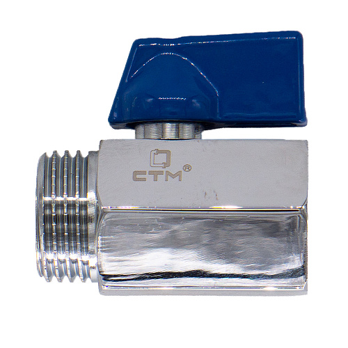 Кран шаровой мини для воды 1/2" г/ш флажок, хромированный СТМ Кран шаровой мини для воды 1/2" г/ш флажок, хромированный СТМ