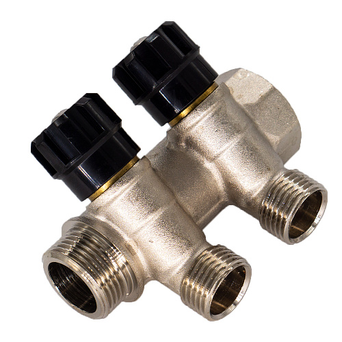 Коллектор 2 выхода вентиль н/р 1"х1/2" СТМ Коллектор 2 выхода вентиль н/р 1"х1/2" СТМ