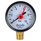 Манометр радиального подключения 1/4",  измерение до 10 бар СТМ
