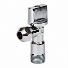 Кран шаровой угл. 1/2"х3/8" ш/ш с цангой и отражат. бабочка,  хромированный СТМ_2