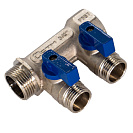 Коллектор 2 выхода шар.кран (наружная резьба) 1"х1/2" СТМ_2