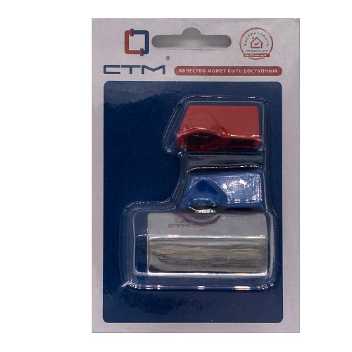 Кран шаровой мини для воды 1/2" г/г флажок, хромированный СТМ