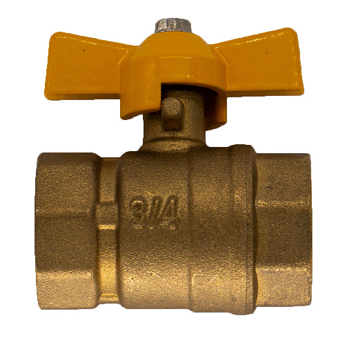 Кран шаровой для газа 1" г/г бабочка ОПТИМА ГАЗ Кран шаровой для газа 1" г/г бабочка ОПТИМА ГАЗ