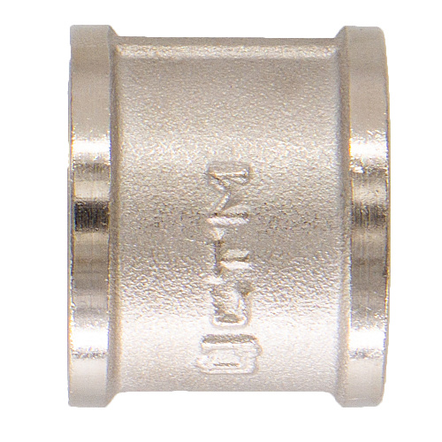Муфта латунная резьбовая  прямая   1/2" г/г CTM Муфта латунная резьбовая  прямая   1/2" г/г CTM