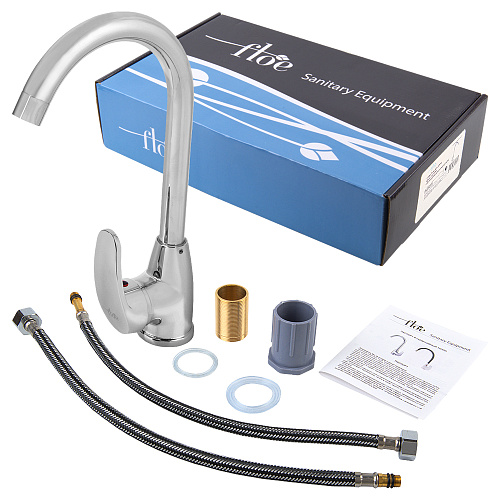 Смеситель FLOE FK234-GU для кухни, 40 мм, на гайке, c боковой ручкой Смеситель FLOE FK234-GU для кухни, 40 мм, на гайке, c боковой ручкой