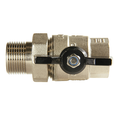 Кран шаровой для воды 3/4" с накидной гайкой бабочка, никель, ONDO Кран шаровой для воды 3/4" с накидной гайкой бабочка, никель, ONDO