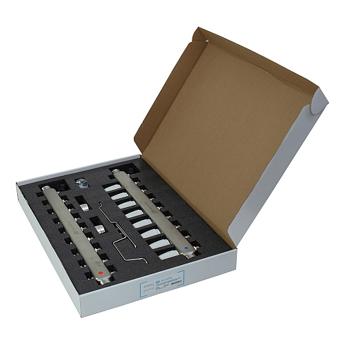 Коллекторная группа ONDO нерж сталь 8 вых. в сборе  с термостатическими и запорными клапанами