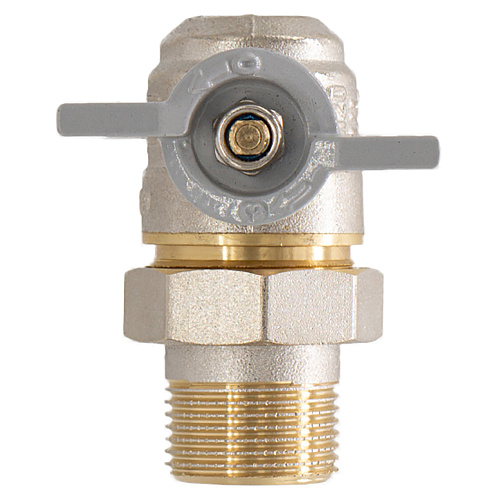 Кран шаровой для воды 1/2" с накидной гайкой угловой бабочка, СТМ СТАНДАРТ Кран шаровой для воды 1/2" с накидной гайкой угловой бабочка, СТМ СТАНДАРТ