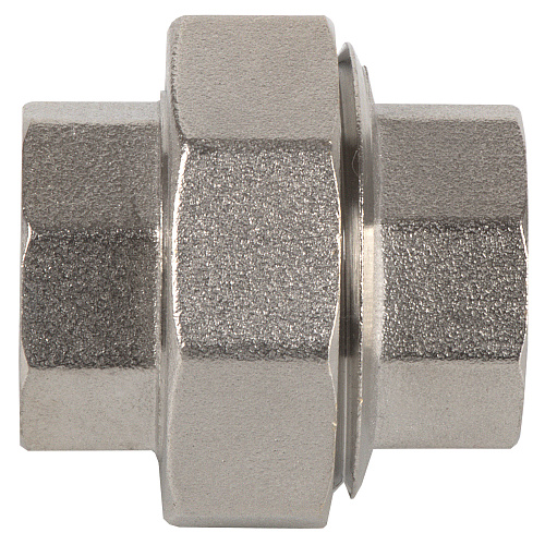 Муфта латунная резьбовая разъемная с накидной гайкой 1" г/г CTM Муфта латунная резьбовая разъемная с накидной гайкой 1" г/г CTM