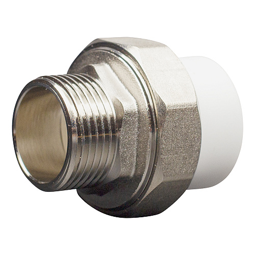 Муфта полипропиленовая PP-R комб. разъемная н./р. DN 25х1" СТМ ПЛАСТ