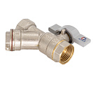 Кран шаровой 1/2" с фильтром бабочка CTM СТАНДАРТ_2