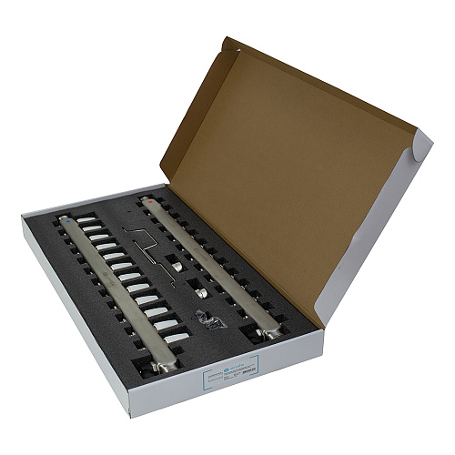 Коллекторная группа ONDO нерж сталь 12 вых. в сборе  с термостатическими и запорными клапанами Коллекторная группа ONDO нерж сталь 12 вых. в сборе  с термостатическими и запорными клапанами