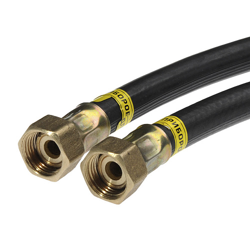 Шланг для газа 1/2" г/г 150 см, чёрный