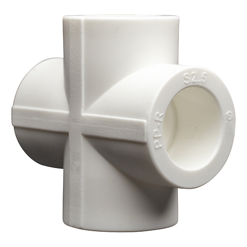 Крестовина полипропиленовая DN 25 СТМ ПЛАСТ Крестовина полипропиленовая DN 25 СТМ ПЛАСТ