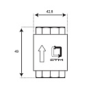 Обратный клапан для воды  1" с латунным штоком CTM_2