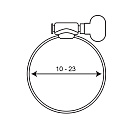 Хомут стальной винтовой с барашком 7/8" (10-23мм) 9мм СТМ_4