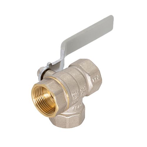 Кран шаровой для воды 1/2" трехходовой, тип T рычаг СTM СТАНДАРТ Кран шаровой для воды 1/2" трехходовой, тип T рычаг СTM СТАНДАРТ