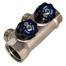 Коллектор 2 выхода вентиль н/р  3/4"х1/2" СТМ_1