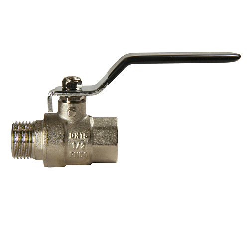 Кран шаровой для воды 1/2" г/ш рычаг, никель, ONDO Кран шаровой для воды 1/2" г/ш рычаг, никель, ONDO