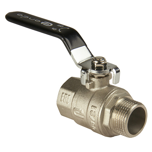 Кран шаровой для воды 3/4" г/ш рычаг, никель, ONDO Кран шаровой для воды 3/4" г/ш рычаг, никель, ONDO