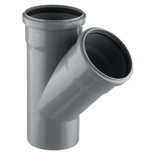 Тройник канализационный 45 град. DN 110 Тройник канализационный 45 град. DN 110