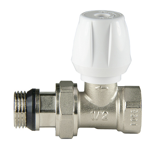 Регулирующий клапан для радиатора ручной прямой  (с уплотнительным кольцом) 1/2" CTM ТЕРМО