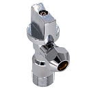 Кран шаровой угл. 1/2"х3/8" ш/ш с цангой и отражат. бабочка,  хромированный СТМ_4