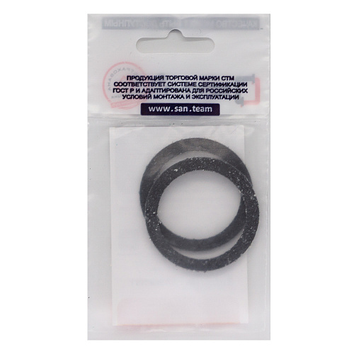 Прокладка 1-1/4" паронит 42х30х2 мм (2шт) СТМ Прокладка 1-1/4" паронит 42х30х2 мм (2шт) СТМ