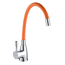 Смеситель FLOE FK234-DO для кухни,  40 мм,  на гайке, с бок.штыревой ручкой, с гибким оранжевым изливом_2