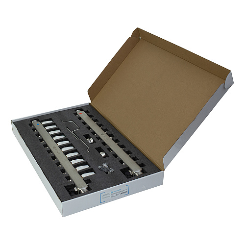 Коллекторная группа ONDO нерж сталь 10 вых. в сборе с термостатическими и запорными клапанами Коллекторная группа ONDO нерж сталь 10 вых. в сборе с термостатическими и запорными клапанами