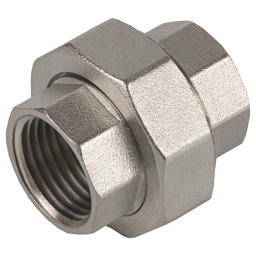 Муфта латунная резьбовая разъемная с накидной гайкой 1" г/г CTM Муфта латунная резьбовая разъемная с накидной гайкой 1" г/г CTM