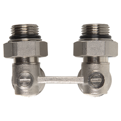 Мультифлекс, узел для нижнего углового подключения, (Н-образный) с шаровым краном ONDO