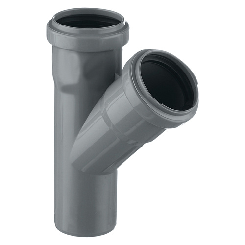Тройник канализационный 45 град. DN 50 Тройник канализационный 45 град. DN 50